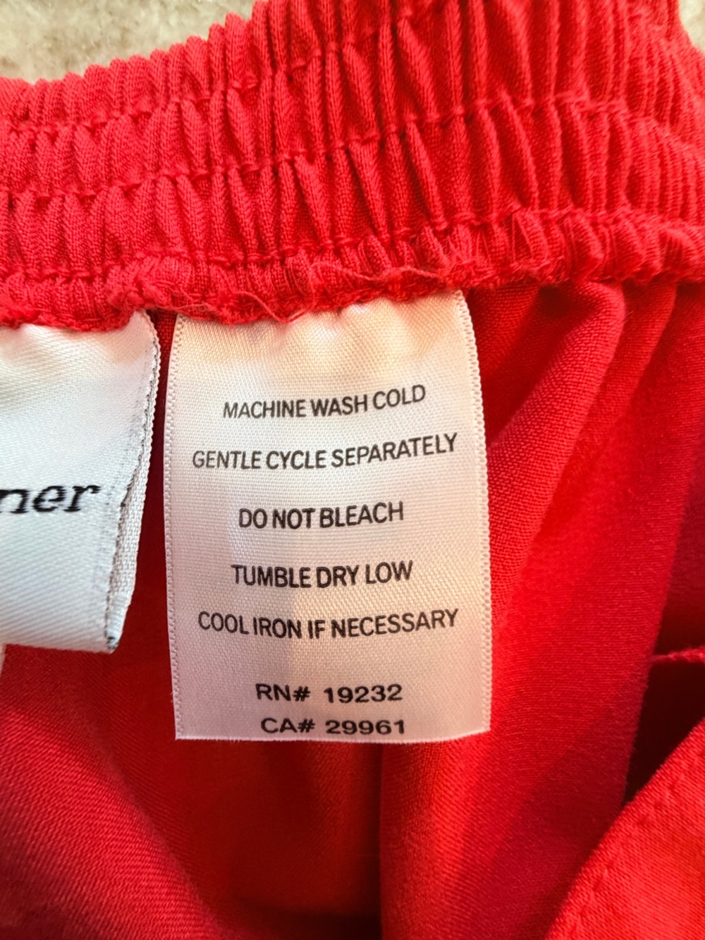 Alfred Dunner Size 16 Red Pull On Career Pants Straight Leg Stretch Dress Slacks - Picture 5 of 9